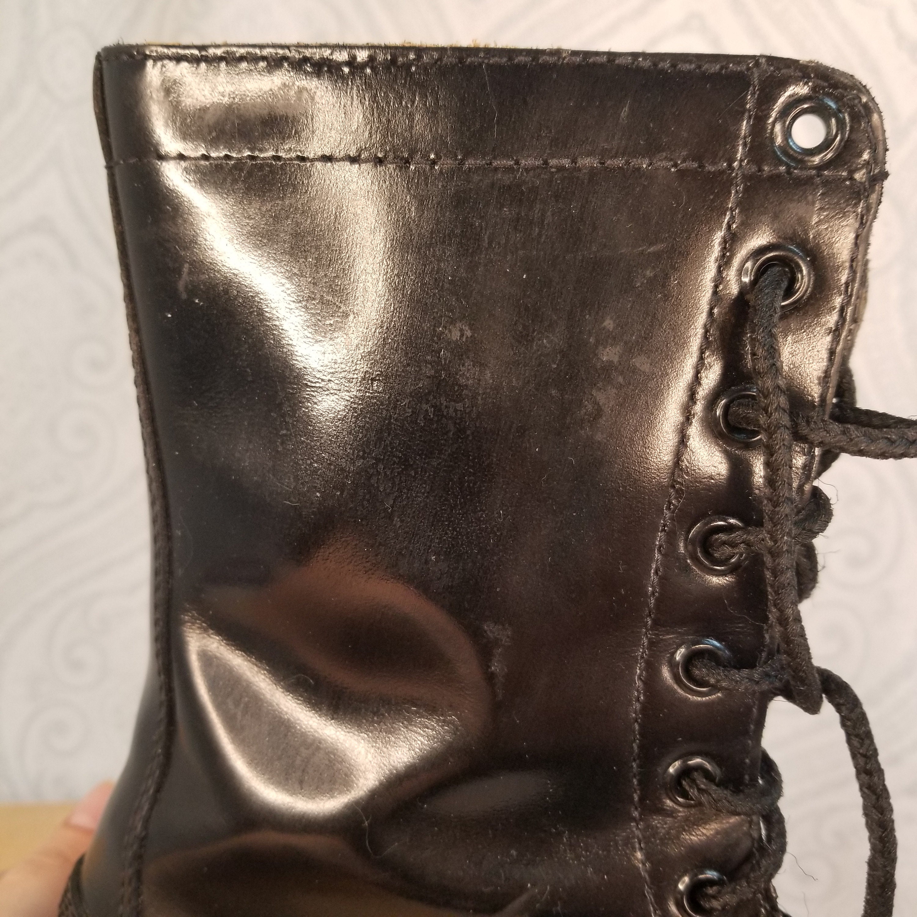 Made in USA Schoenen Herenschoenen Laarzen Rare Vintage Men's Pair-a-Trooper #502 Military Combat Patent Leather Boots Size 11E 11 Wide in Original Box Georgia Boot Co 