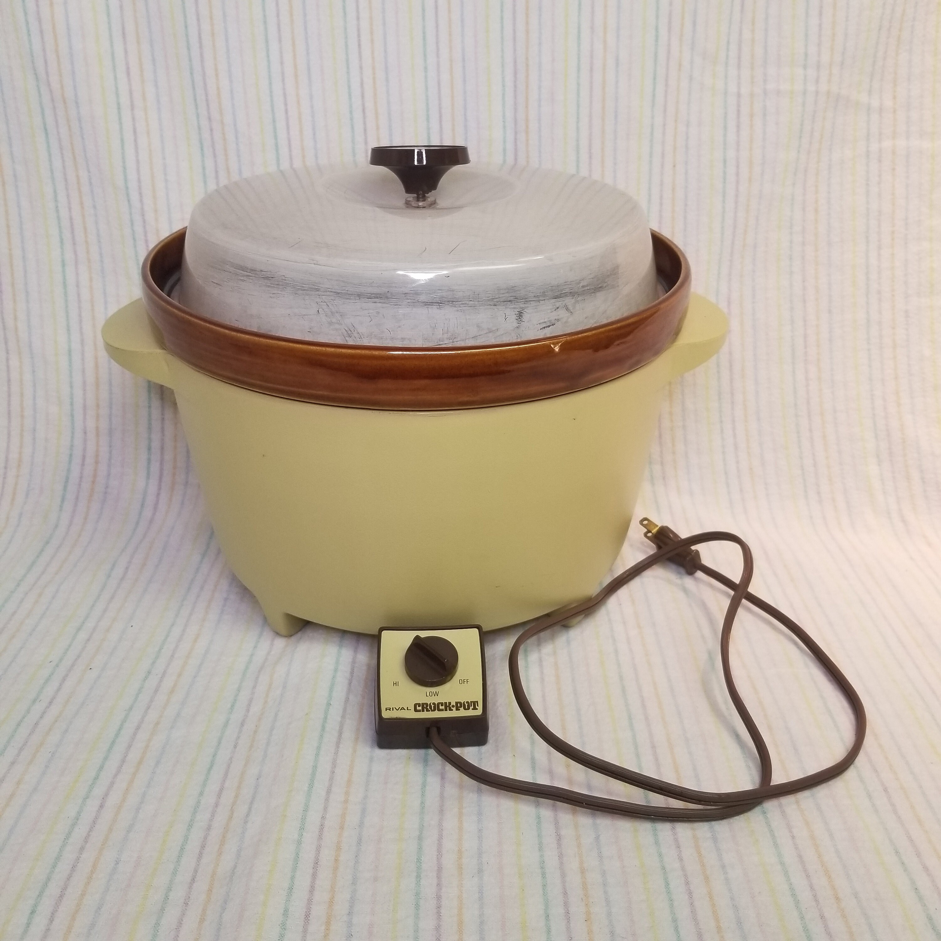 Vintage Rival Mini Crock Pot Crock-ette Retro 1 Qt Slow Cooker