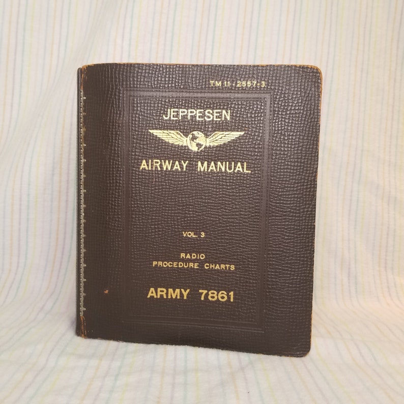 Jeppesen 1960s 1970s Airway Manual Vol. 3 Leather Binder Radio - Etsy