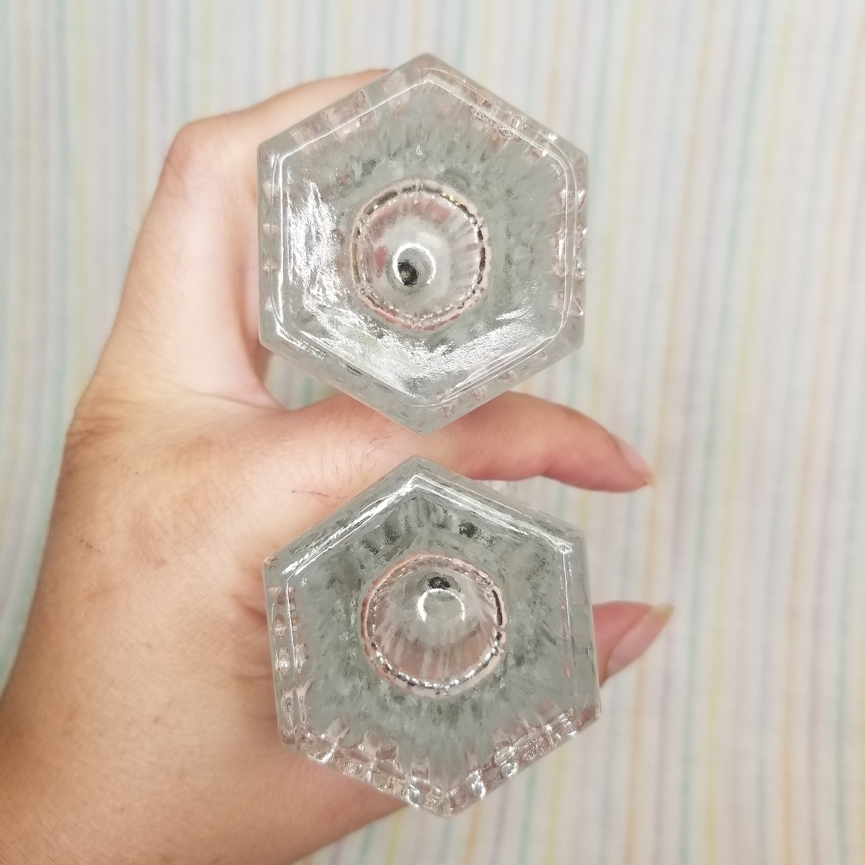 1980s Mikasa diamond Fire Large Salt & Pepper Etsy