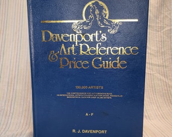 Vintage 1994 Davenport's Art Reference & Price Guide A-F Hardcover Book The Comprehensive and Authoritative Book International Artists