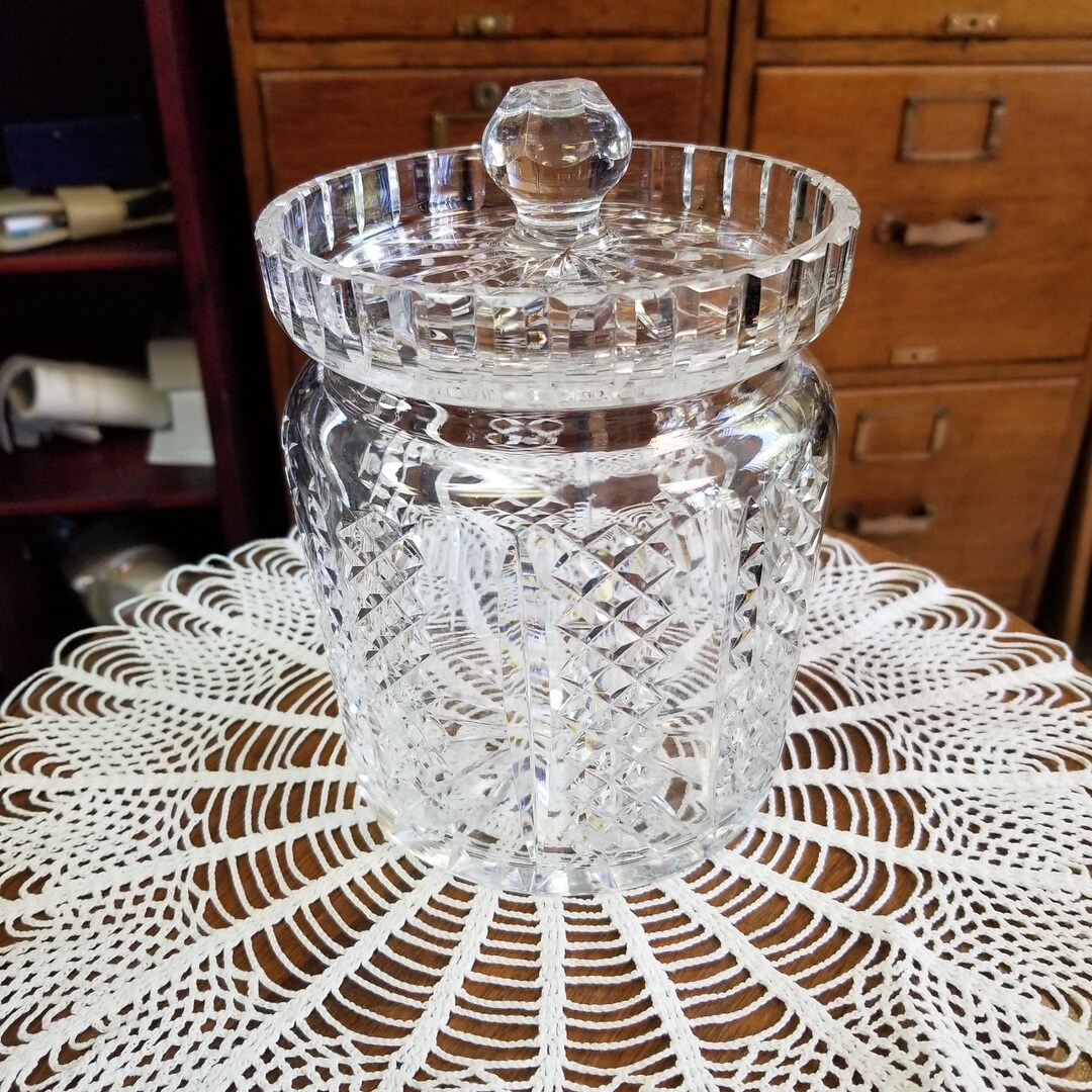 Vintage Waterford Crystal hibernia Biscuit Barrel Etsy