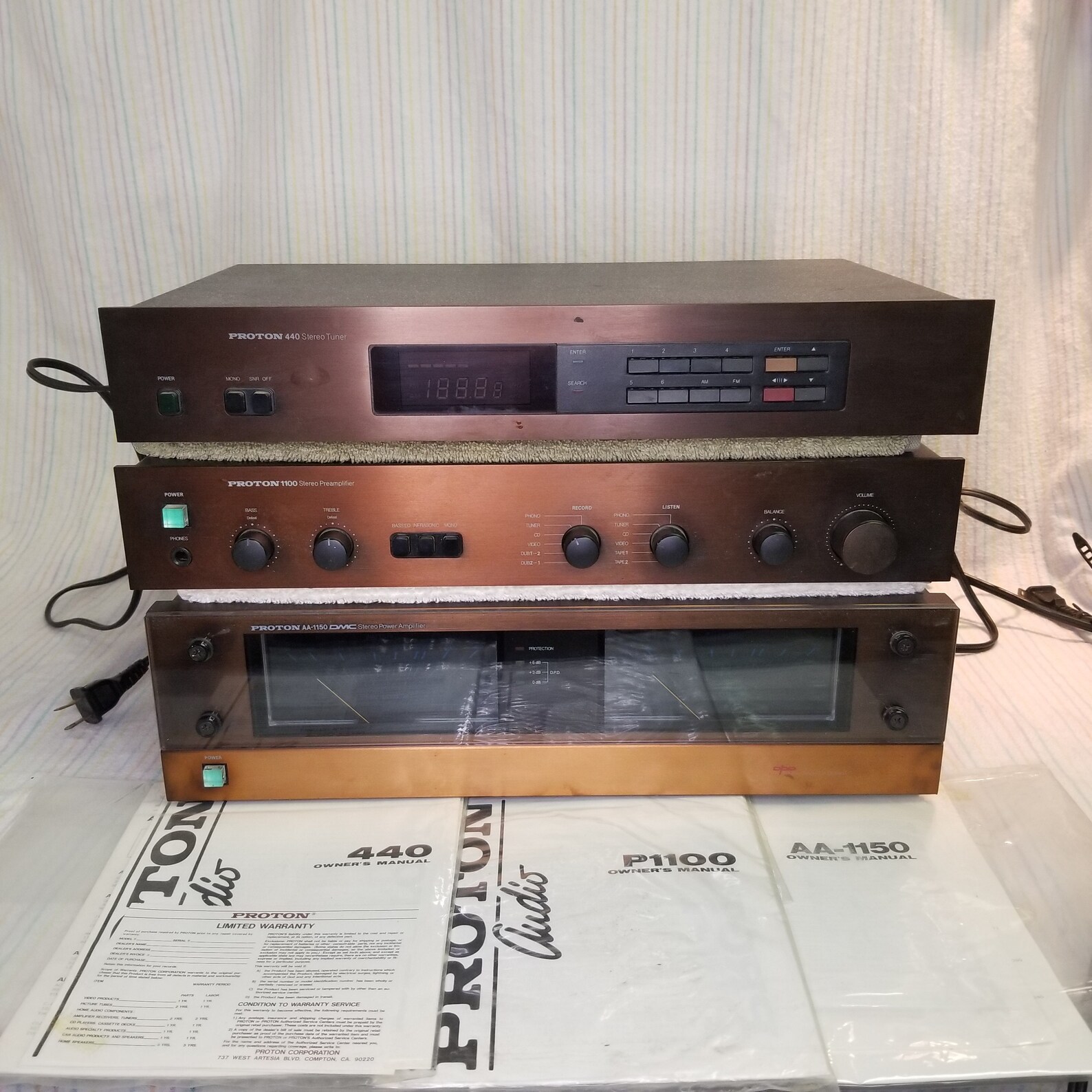 Working 1980s Proton Audio System 1100 Preamplifier AA1150 Etsy