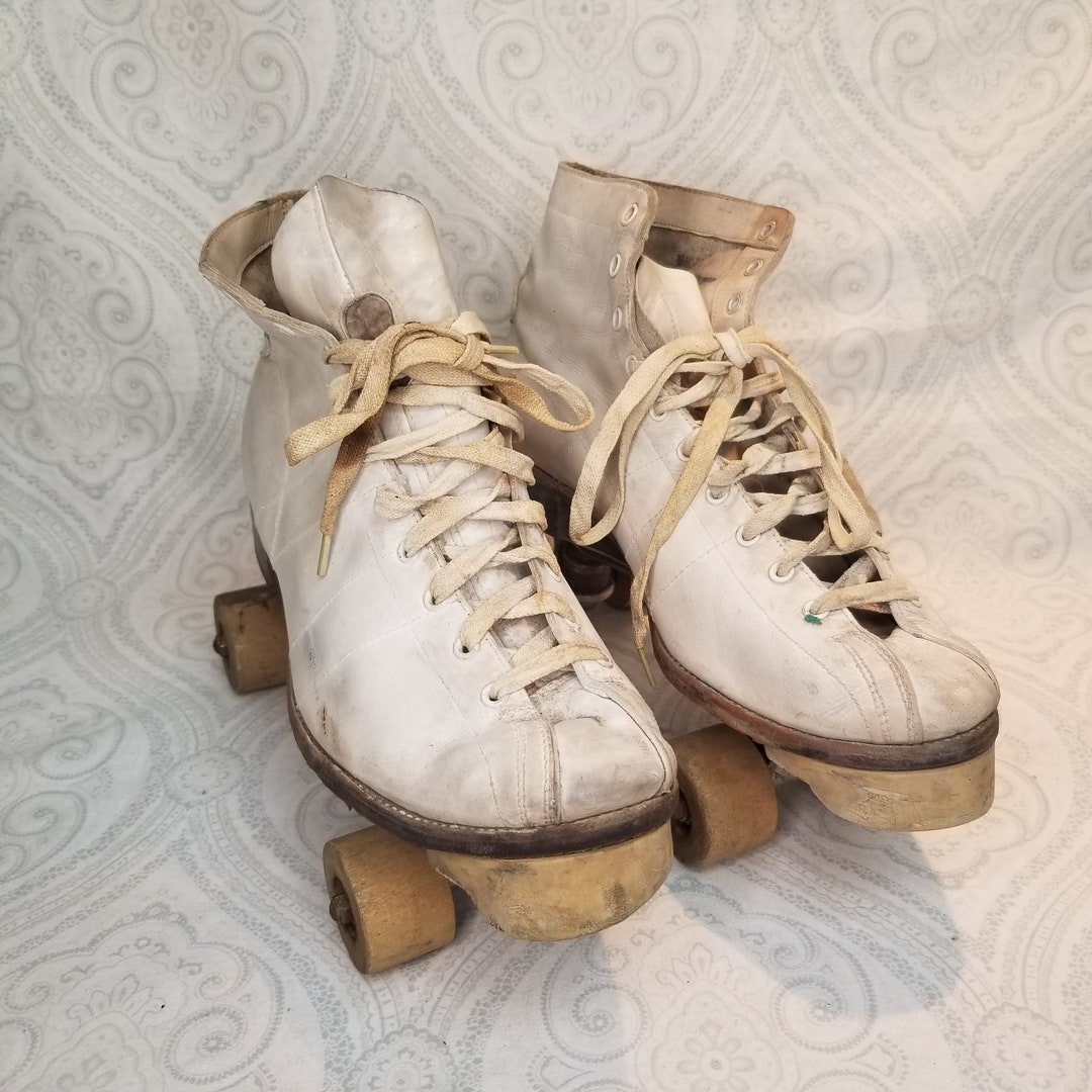 Vintage Chicago Roller Skates Wood Wheels Size 8 Men's Etsy