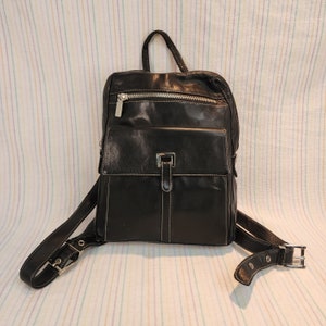 2000s' pvc  leather knapsack