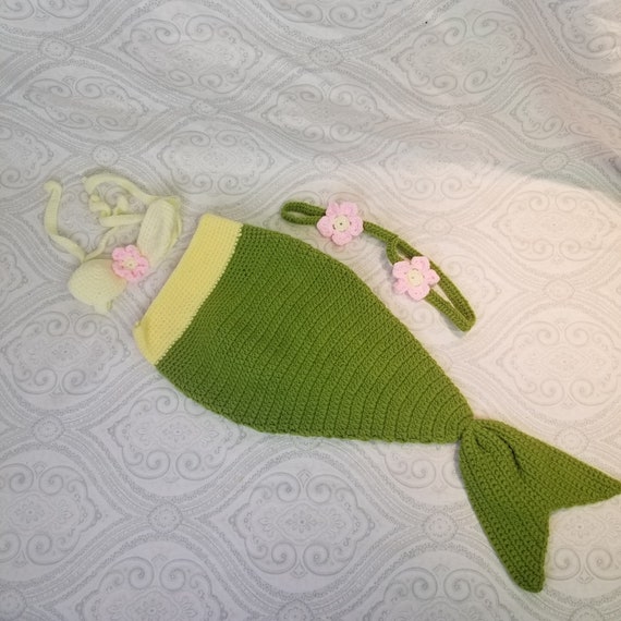 Handmade Mermaid Tail Baby Toddler Girl  Crochet … - image 1