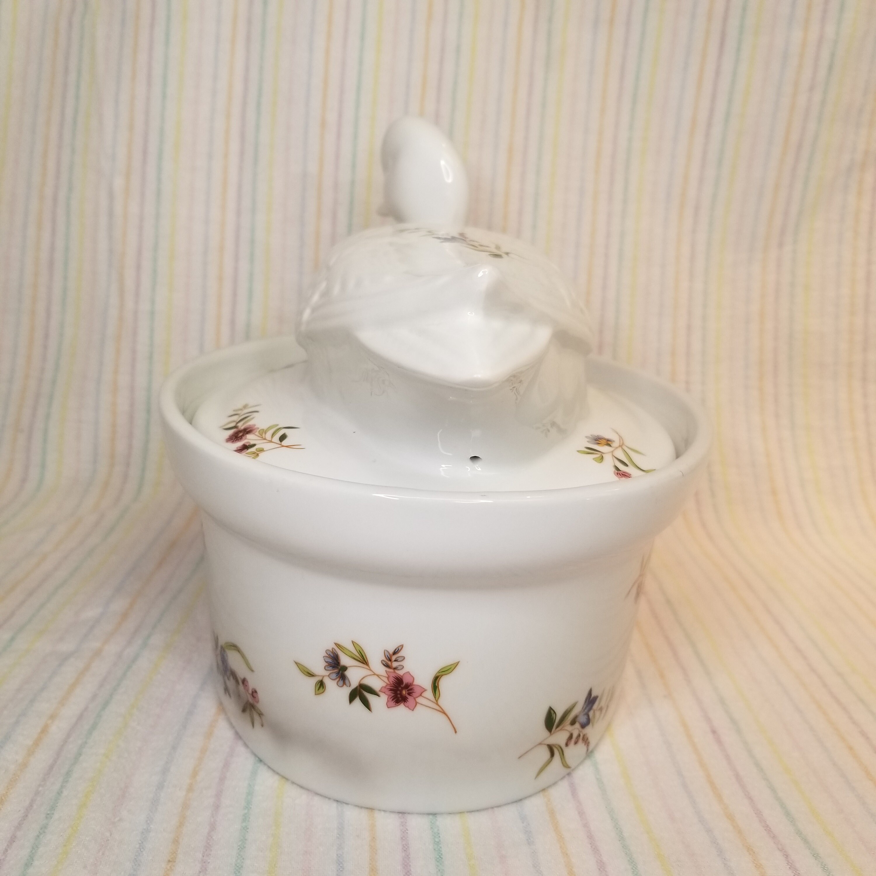 Oval Casserole Baking Dish Floral Duck Lid Floral Bakeware Made in