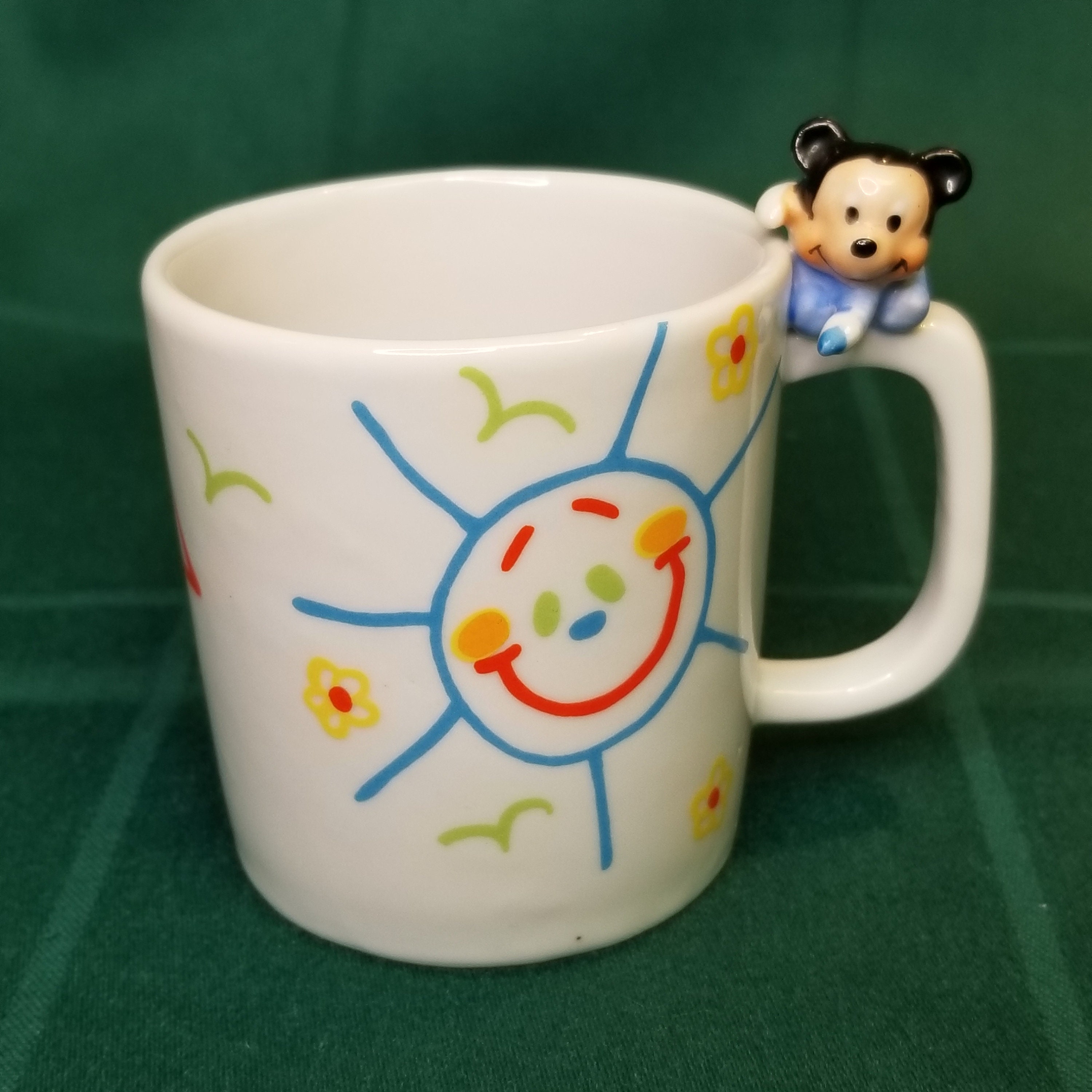 Disney Mickey Mouse Laughing Ceramic Espresso Mug with Spoon