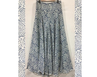 Culottes - Palazzo Silky Wide Legged  Trousers with a fitted waistband. Boho Hippy SM 8 - 12 & LXL 14 - 16 Size UK. Blue. Green