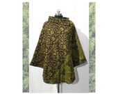 Handmade Paisley Poncho with Collar Soft Wool Mix. Free Size. Stylish. Boho. Hippie. Ethnic. Festival. Yoga Clothing