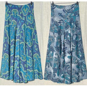 Pantalon palazzo à jambes larges, imprimé cachemire. Style bohème hippie. Fluide et élégant. Taille unique 36-40 (8-12 UK).