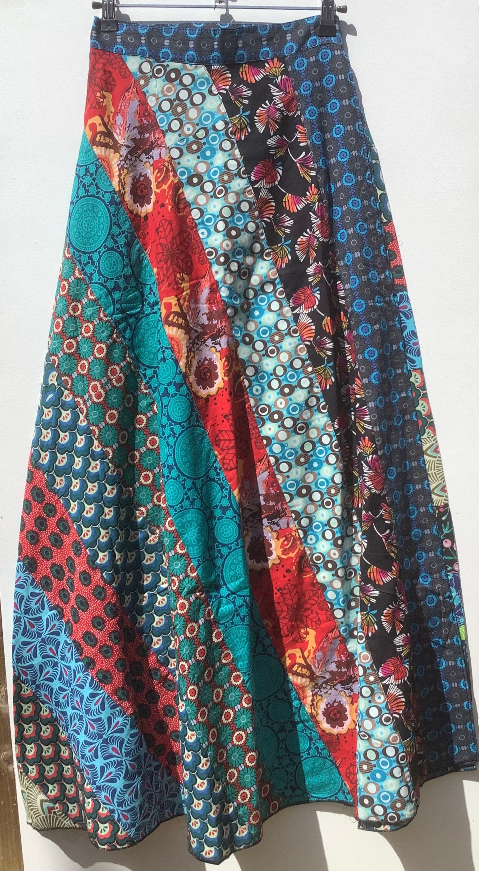 Boho Hippie Long Maxi Patchwork Wraparound Skirt: A Fabulous - Etsy UK