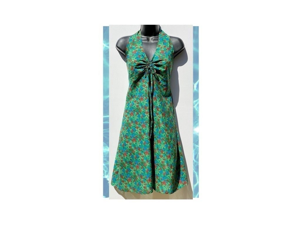 Aquamarine Halter Dress - Etsy