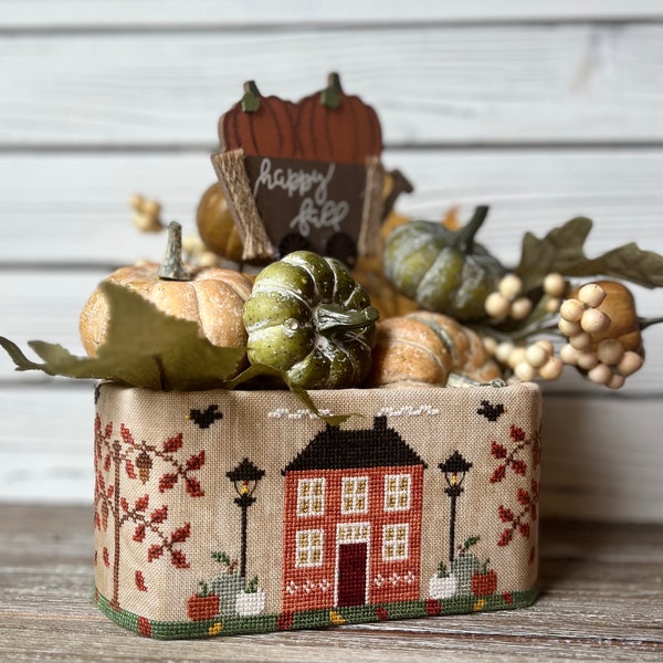 New! “Autumn in a Box" by New York Dreamer - Cross Stitch Pattern - New Cross Stitch - Fall Cross Stitch -Counted Cross Stitch - Pumpkins