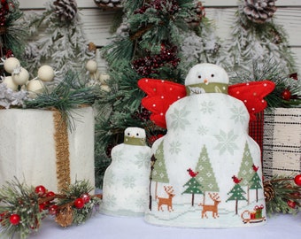 Nuevo gráfico de punto de cruz contado "Ángel de nieve en la noche" New York Dreamer - Muñeco de nieve, invierno, adornos navideños, copos de nieve, patrón, kit.