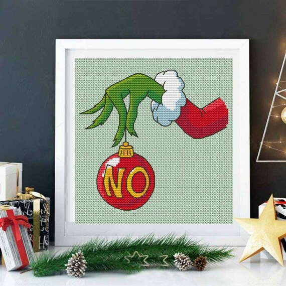 Cross Stitch Pattern Christmas Grinch Digital Format Pdf Etsy