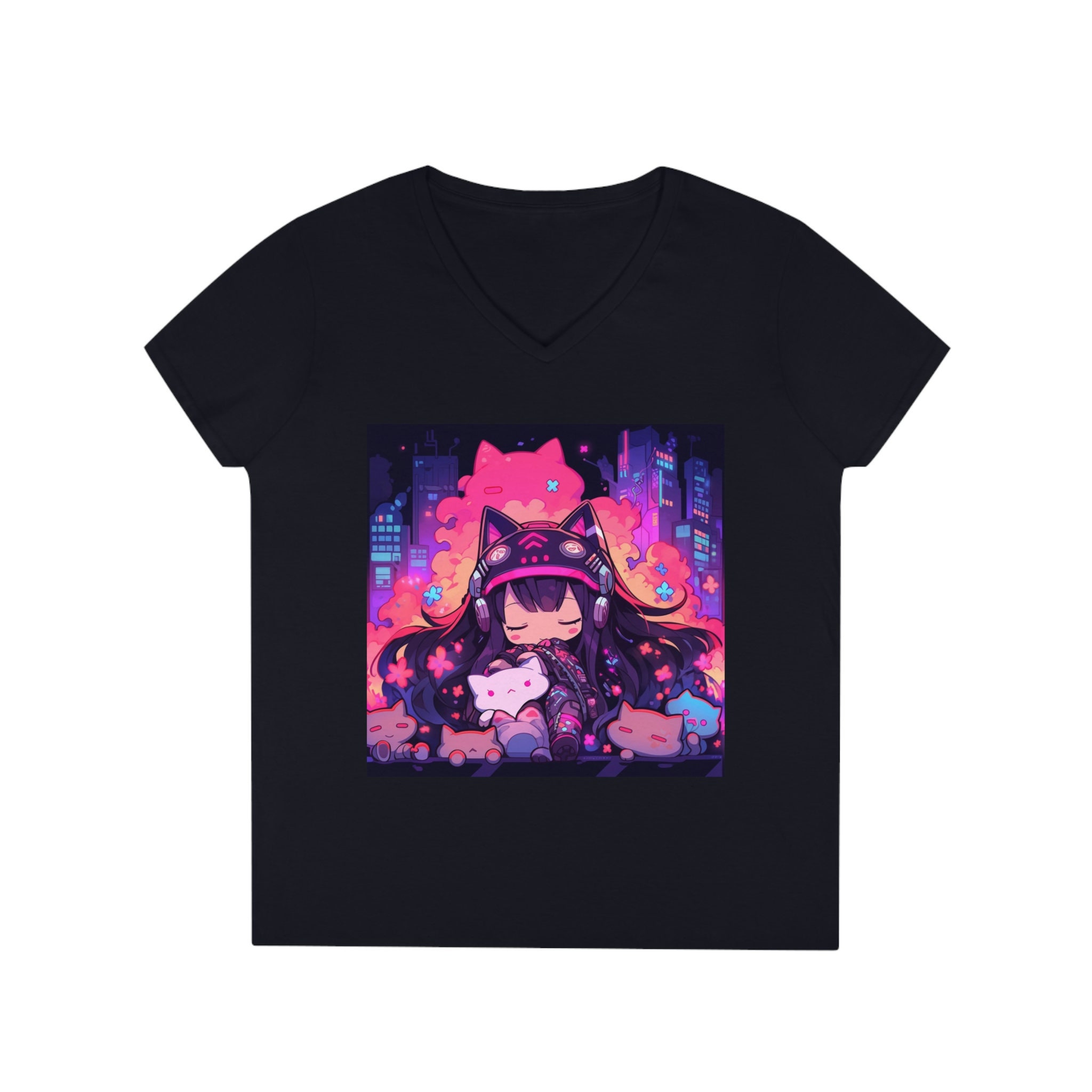  Support Catgirl Research Cute Anime Cat Girl Waifu Meme Neko  T-Shirt : Clothing, Shoes & Jewelry