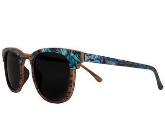 Abalone & Wood Eyeglasses RX Frame [Can Be Fitted With Prescription Lenses]