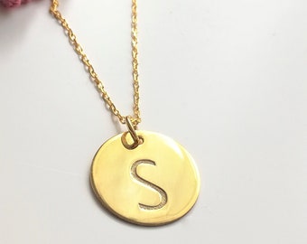 18K vergoldete Silber Initial Halskette, 925 Sterling Silber, personalisierte BFF Mom Oma Mutter Einzigartige, Geburtstagsgeschenk Schmuck