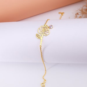 Real Vergissmeinnicht Flower, 925 Sterling Silver Bracelet, Forget-Me-Not, Handmade Resin Jewelry, Cute Minimalist Wedding Bride, Bridesmaid