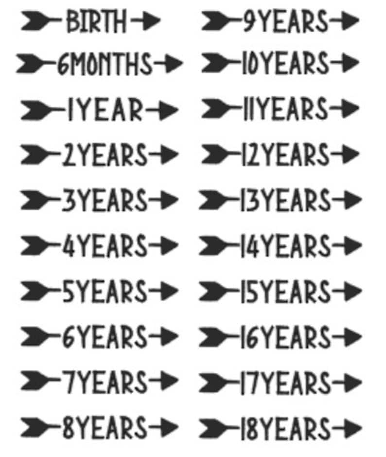Growth Chart Markers Etsy
