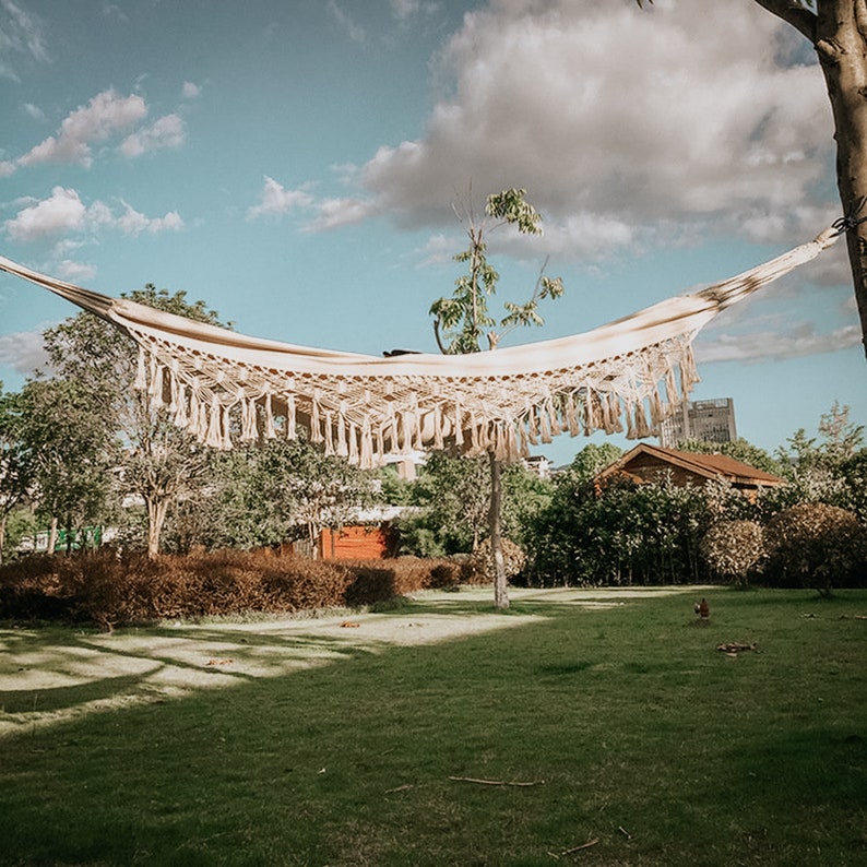 Large Outdoor Macrame Hammockboho Style Hammock Made by Etsy