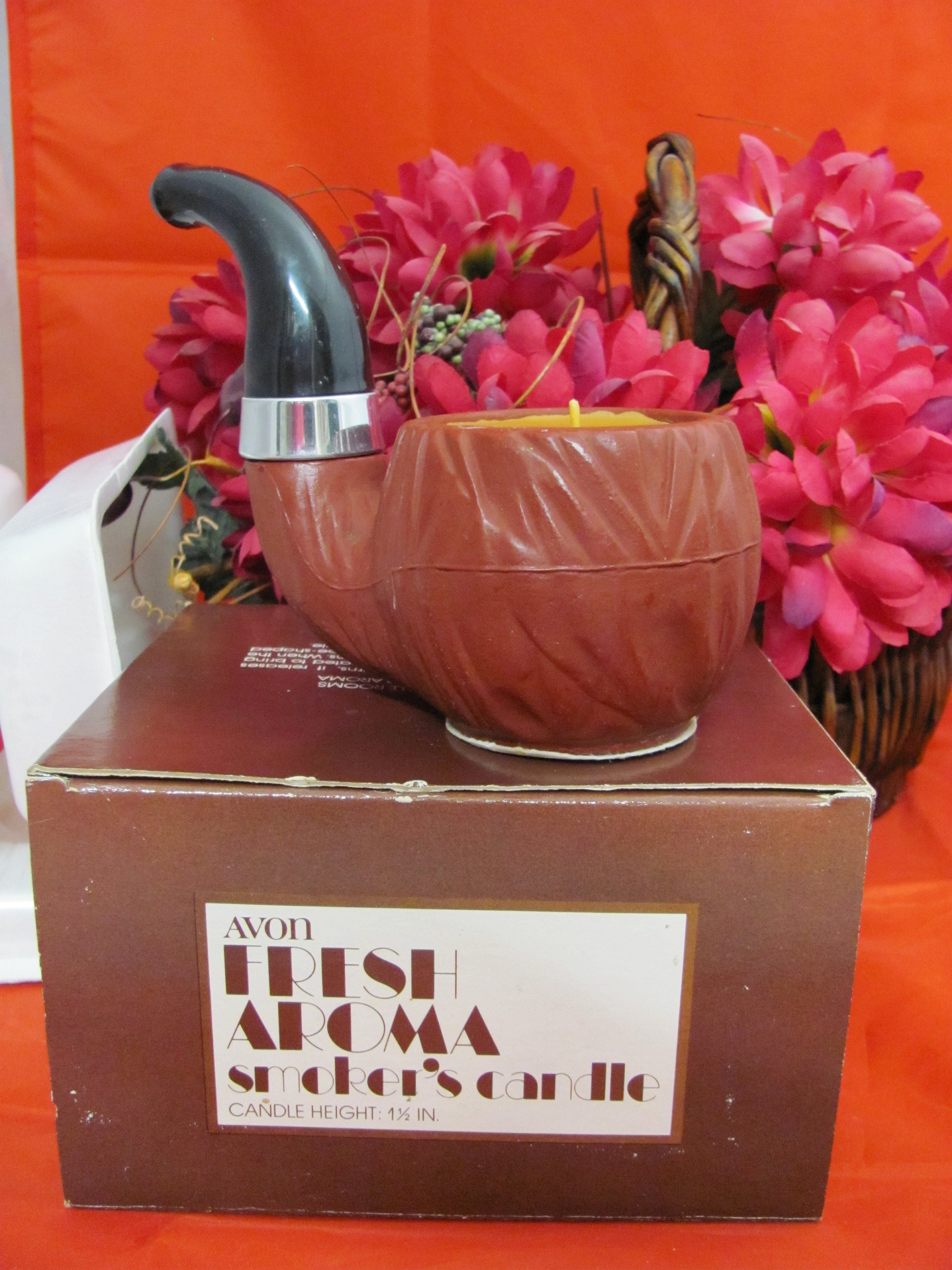 Avon Fresh Aroma Smoker's Candle Wax Tobacco Pipe Etsy.de