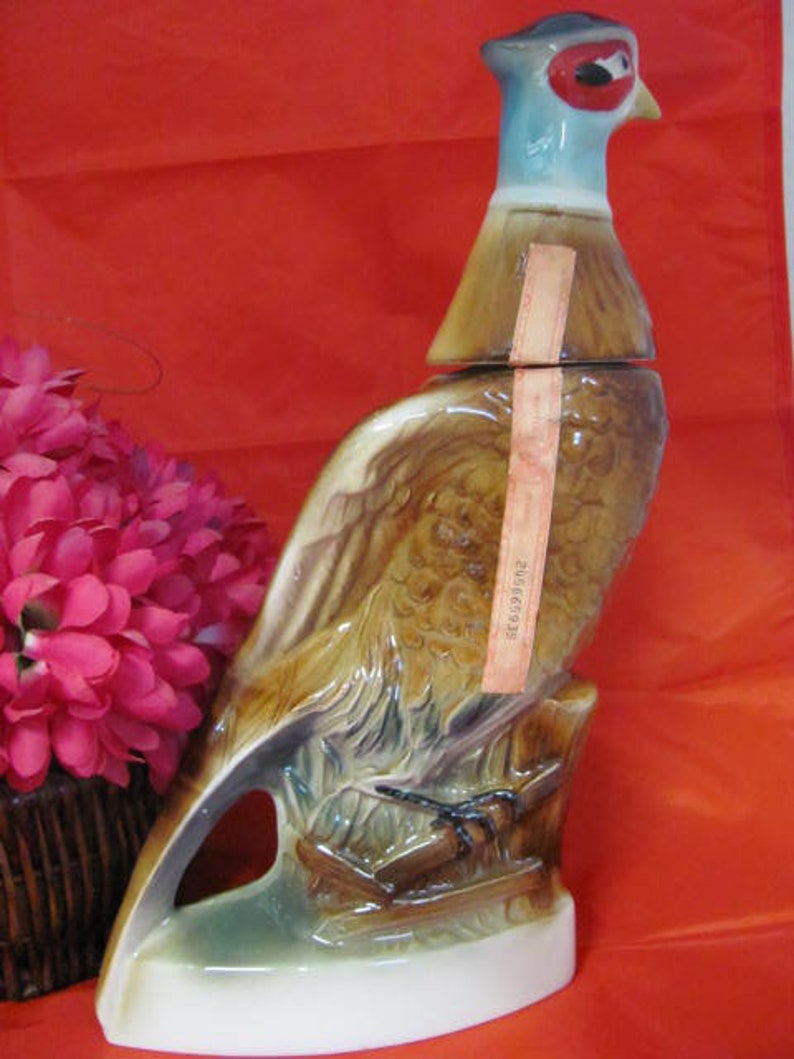 Jim Beam Bird Pheasant Bottle Bourbon Whiskey Decanter Etsy