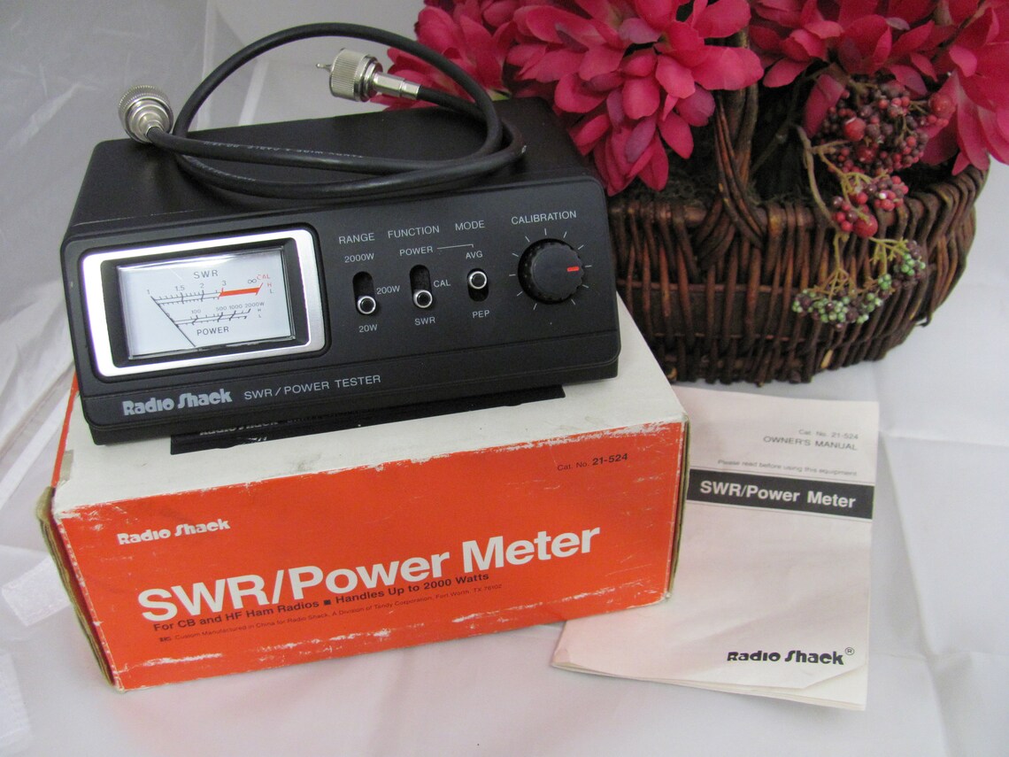 Radio Shack SWR Power Meter 1993 CAT No. 21524 Boxed Etsy