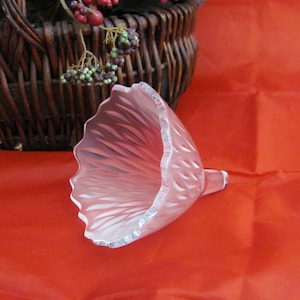 Lalique Paris, Motif Bouton Fleur Vibration Collection, Frosted Glass Flower, Signed Stem, 3.50&quot; Long, Original Sticker, Collectible