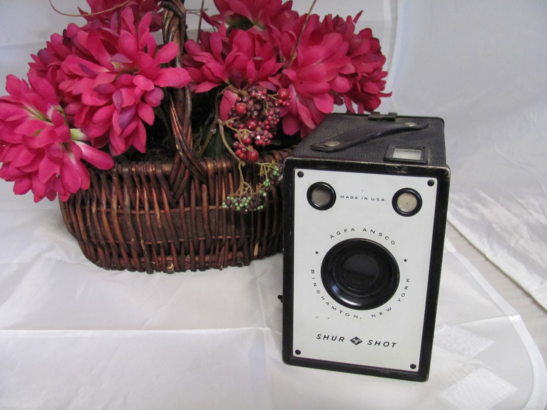 Agfa Ansco Sure Shot Camera, Vintage Box Camera, 1932-1940, Made in