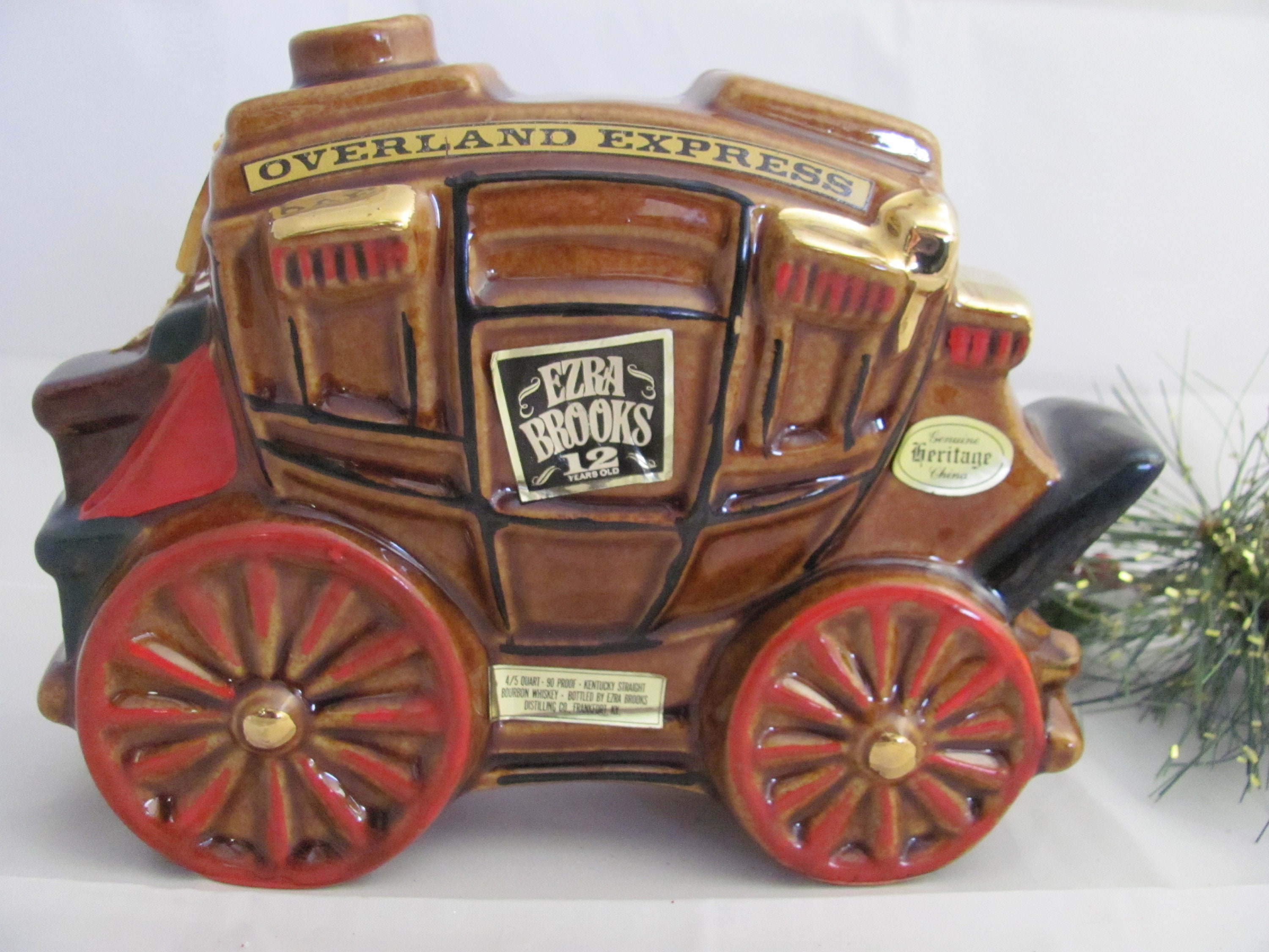 Ezra Brooks Overland Express Stagecoach Bottle, Empty Figural  display picture 1
