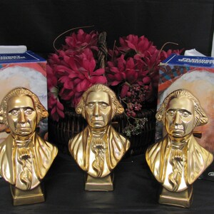 Avon, George Washington, Bronze, Bottle, Decanter, 1979, 1st President, Aftershave Bottle, Bronze Bust, Political Collectible