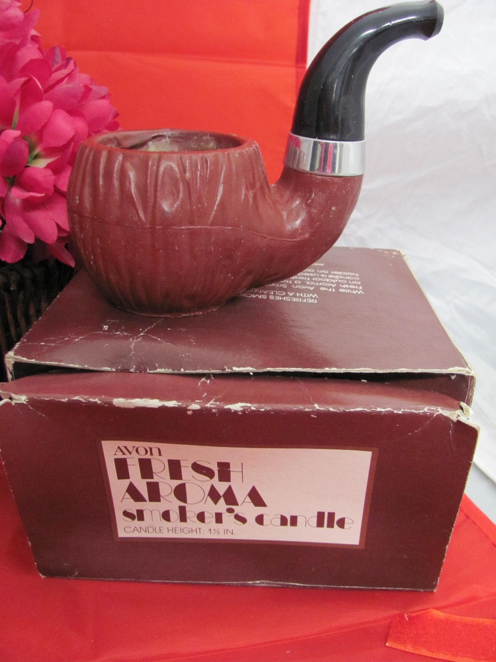 Avon Fresh Aroma Smoker's Candle Wax Tobacco Pipe Etsy.de