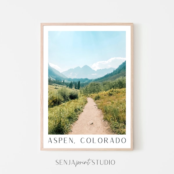 Maroon Bells Art Print | Digital Download | Aspen Colorado Photography | Rocky Mountains Poster | Peaceful Landscape | Travel Wall Decor