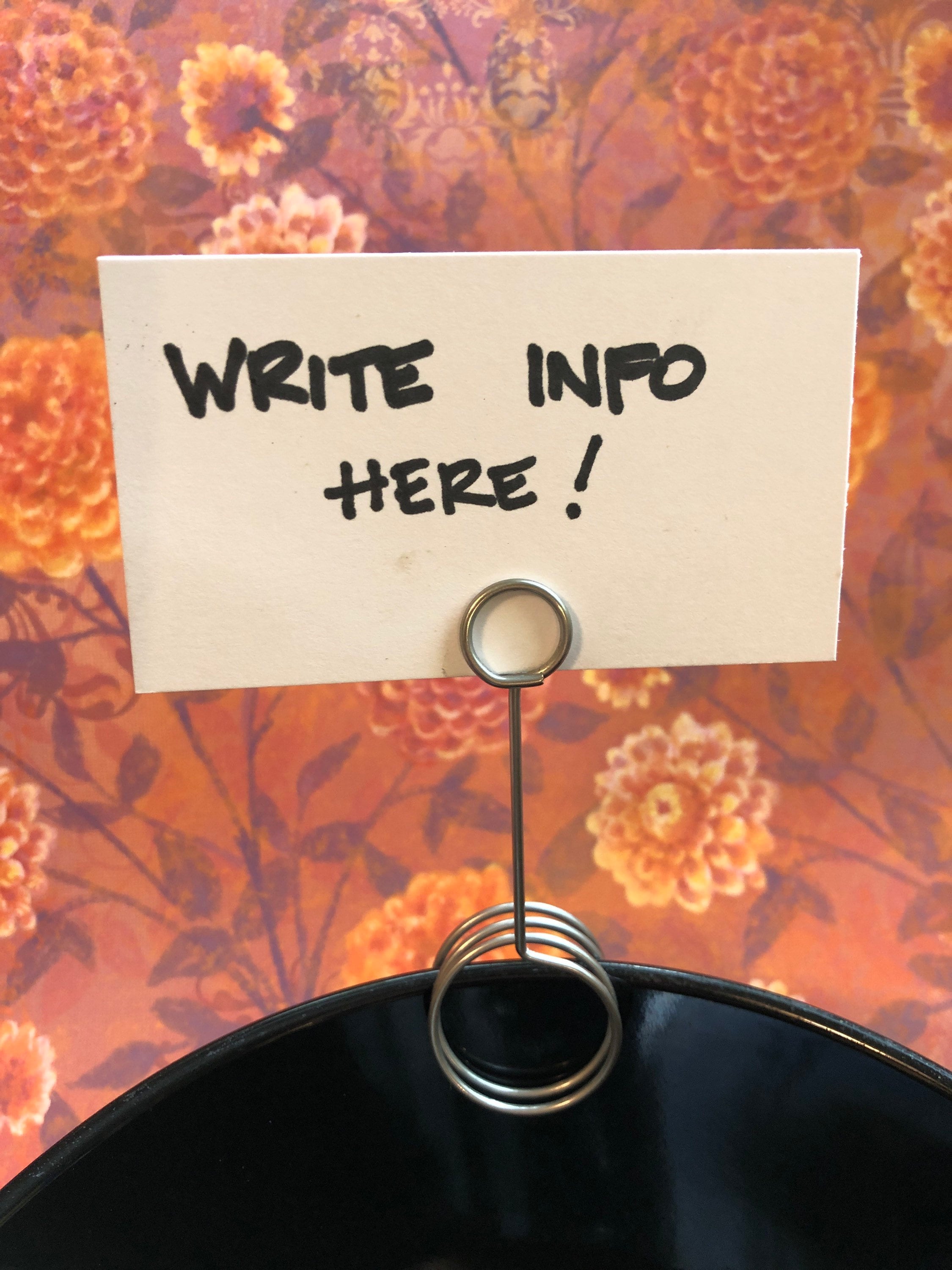 Ingredient Spring Food Sign Holder Buffet Table Sign Clip Etsy