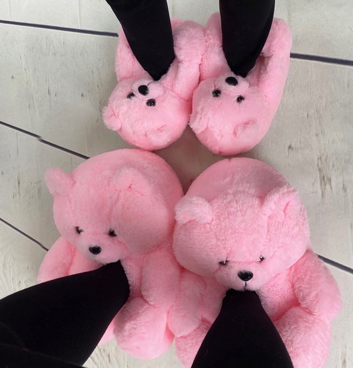 Women Teddy Bear Slippers Perfect for Lounging Around the Etsy