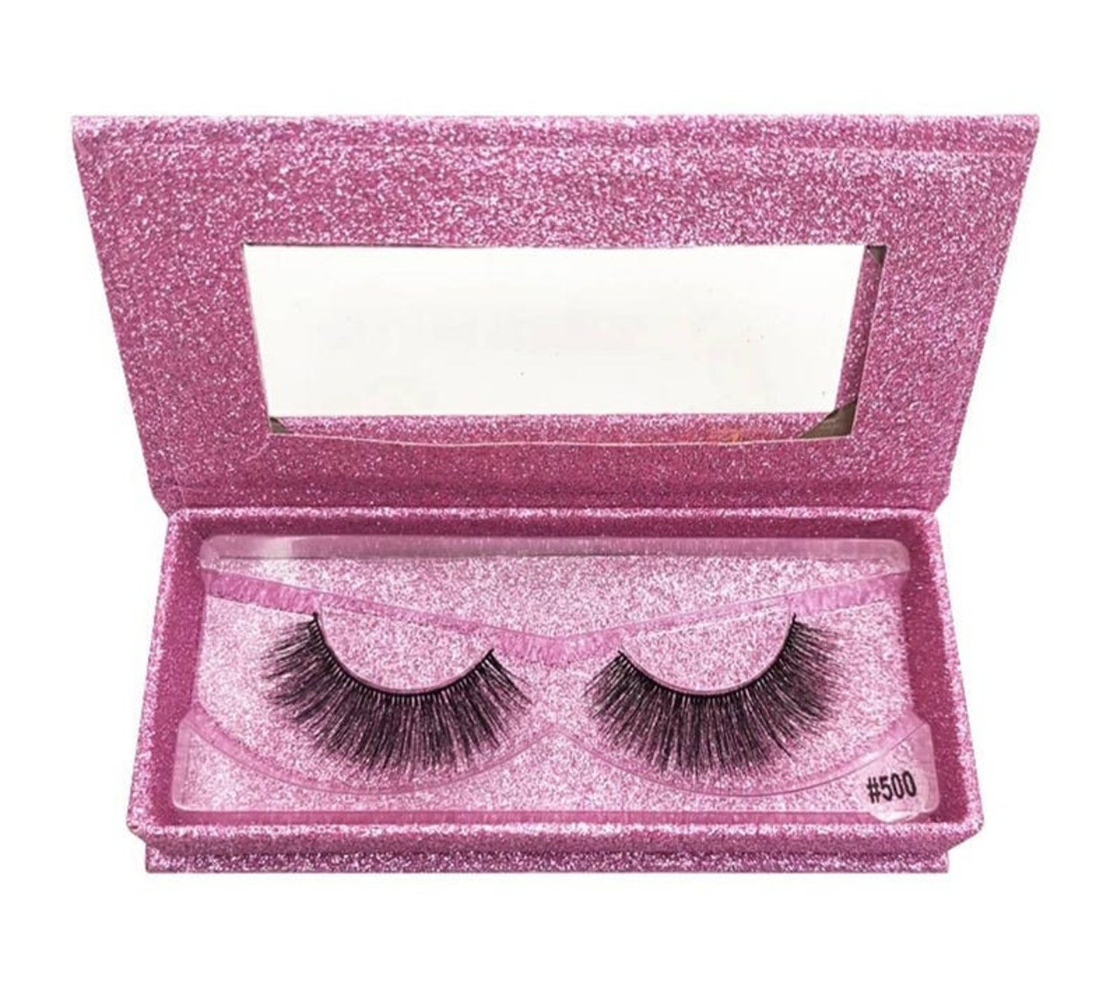 Pink Glitter Eyelash Packaging Box with Window Lash Company Etsy