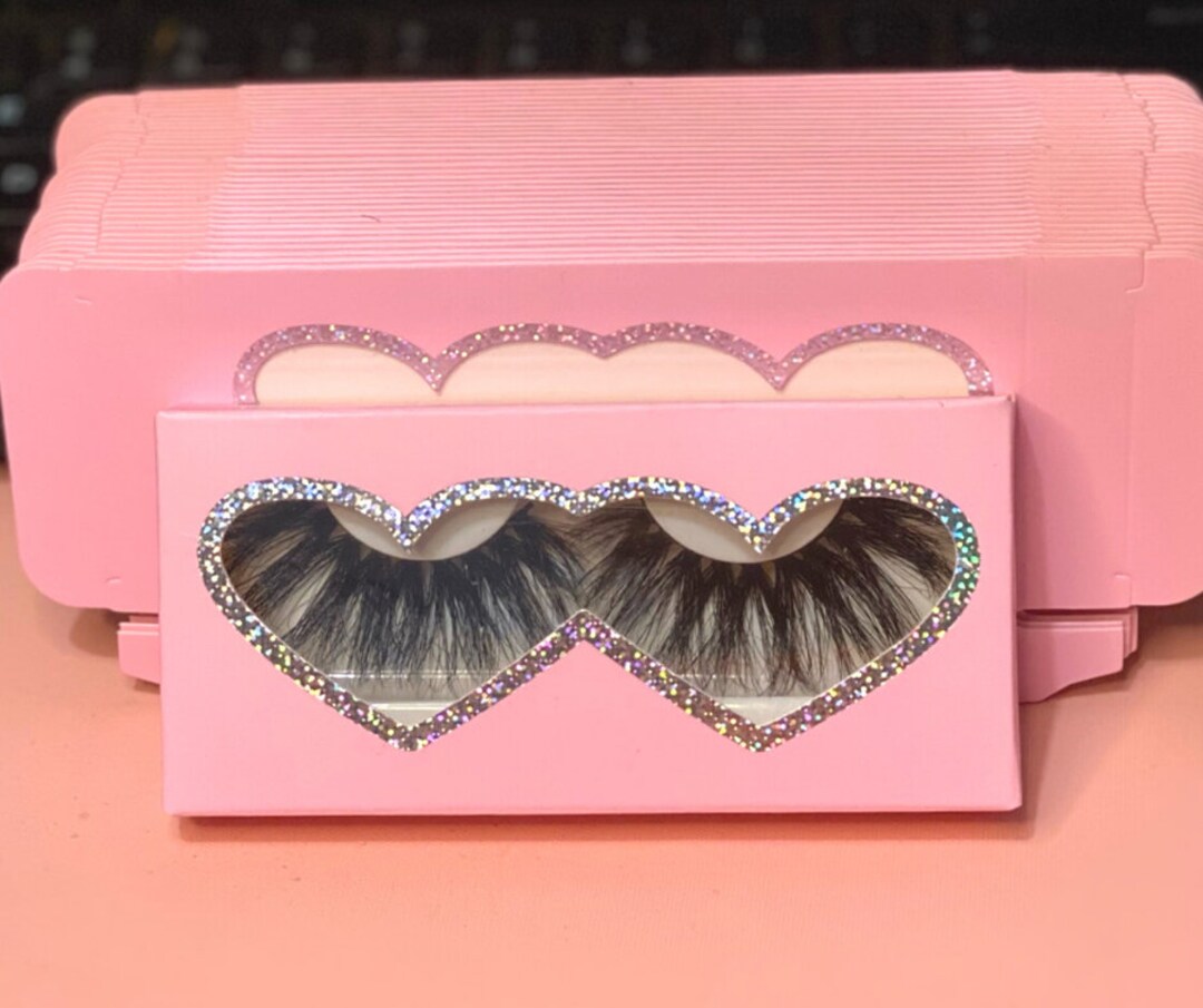 Pink Wholesale Heart Lash Boxes, Lash Packaging, Wholesale Lashes With