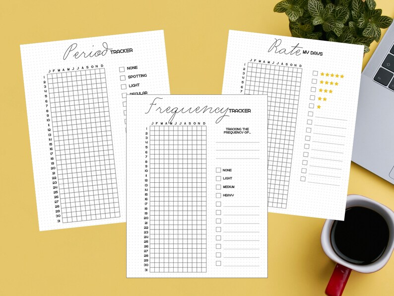Yearly Trackers Bundle Printable A5 Journal Pages Value Pack - Etsy