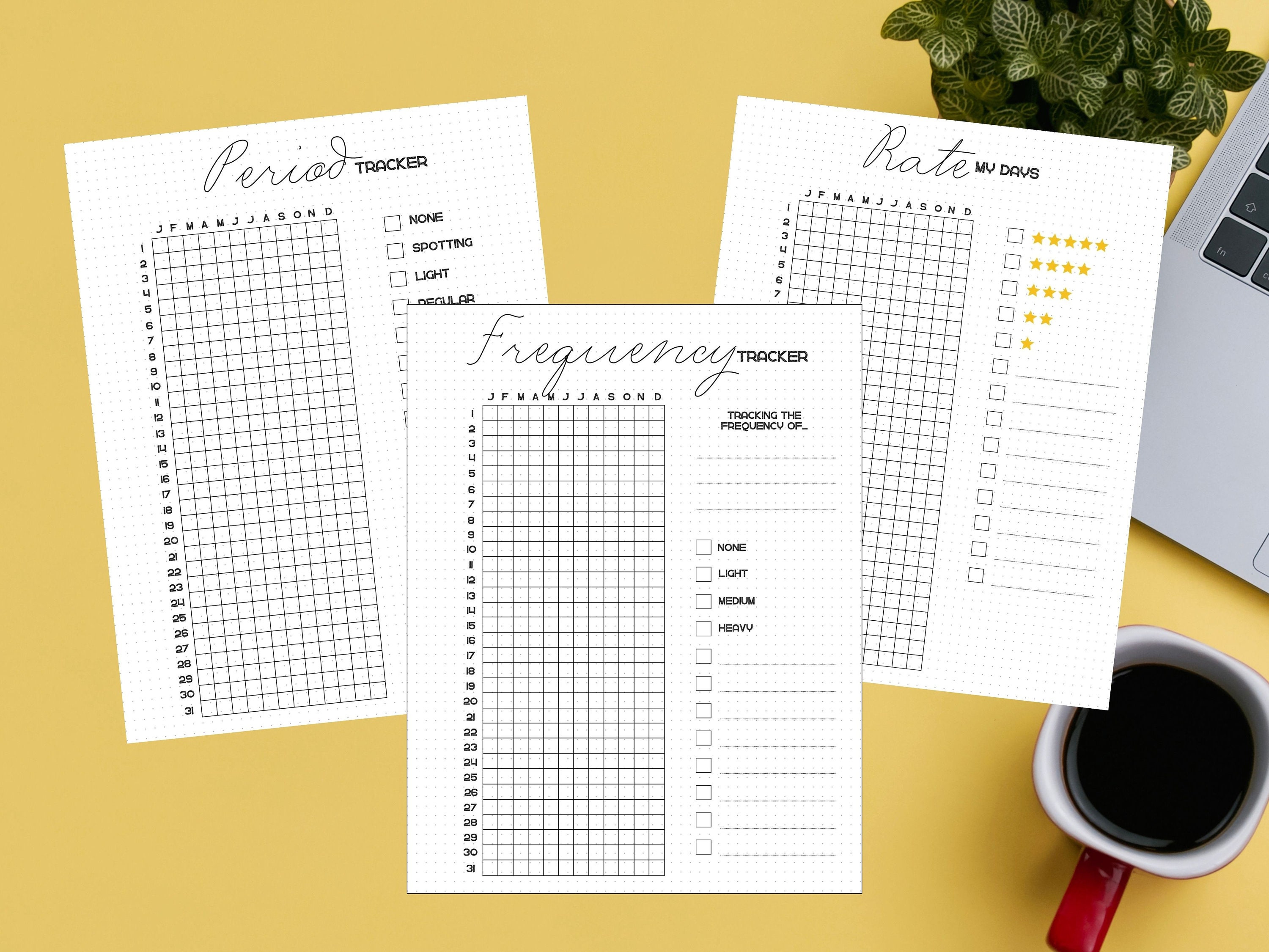 Yearly Trackers Bundle - Printable A5 Journal Pages - Value Pack - Etsy