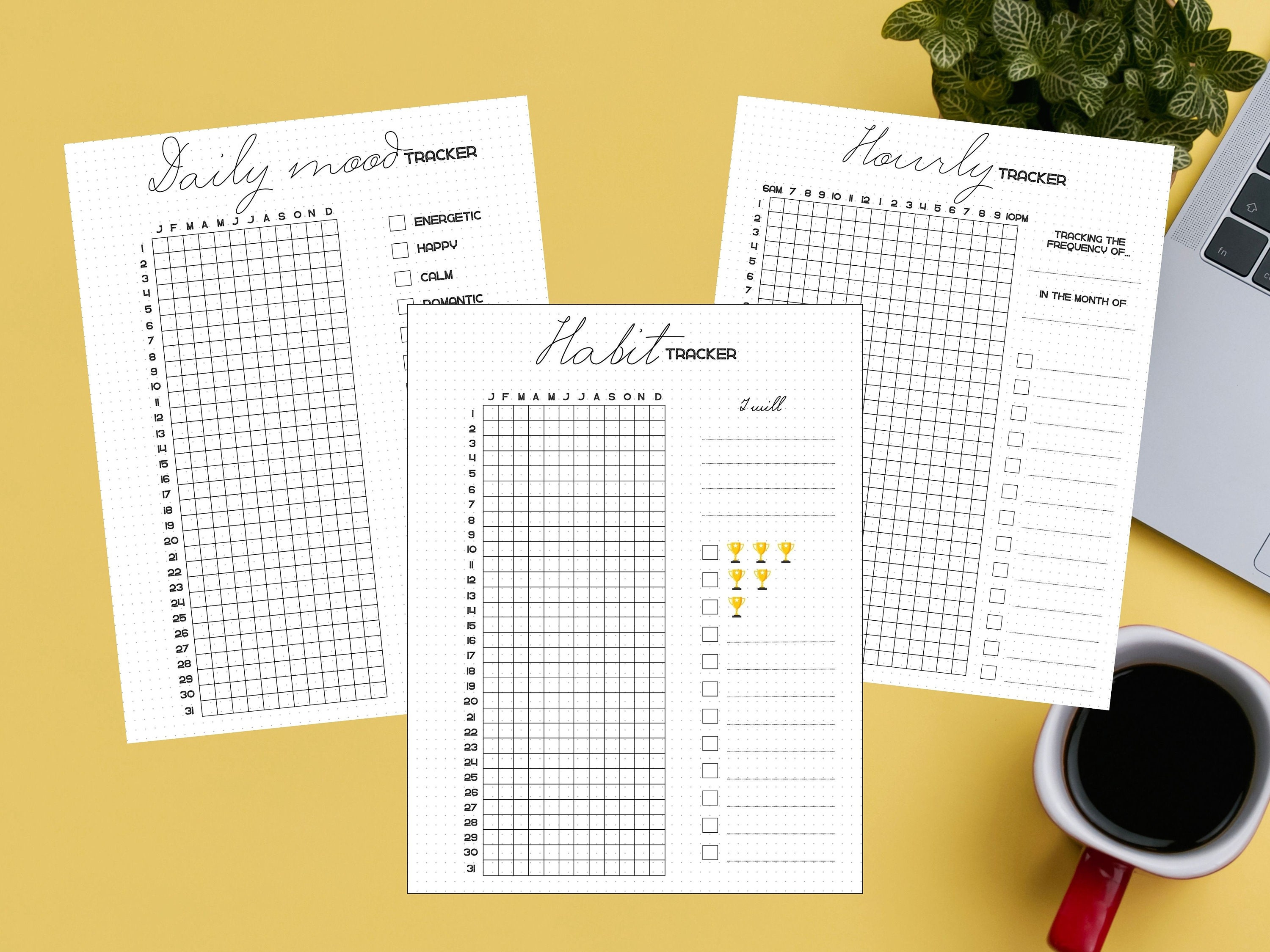 Yearly Trackers Bundle - Printable A5 Journal Pages - Value Pack - Etsy