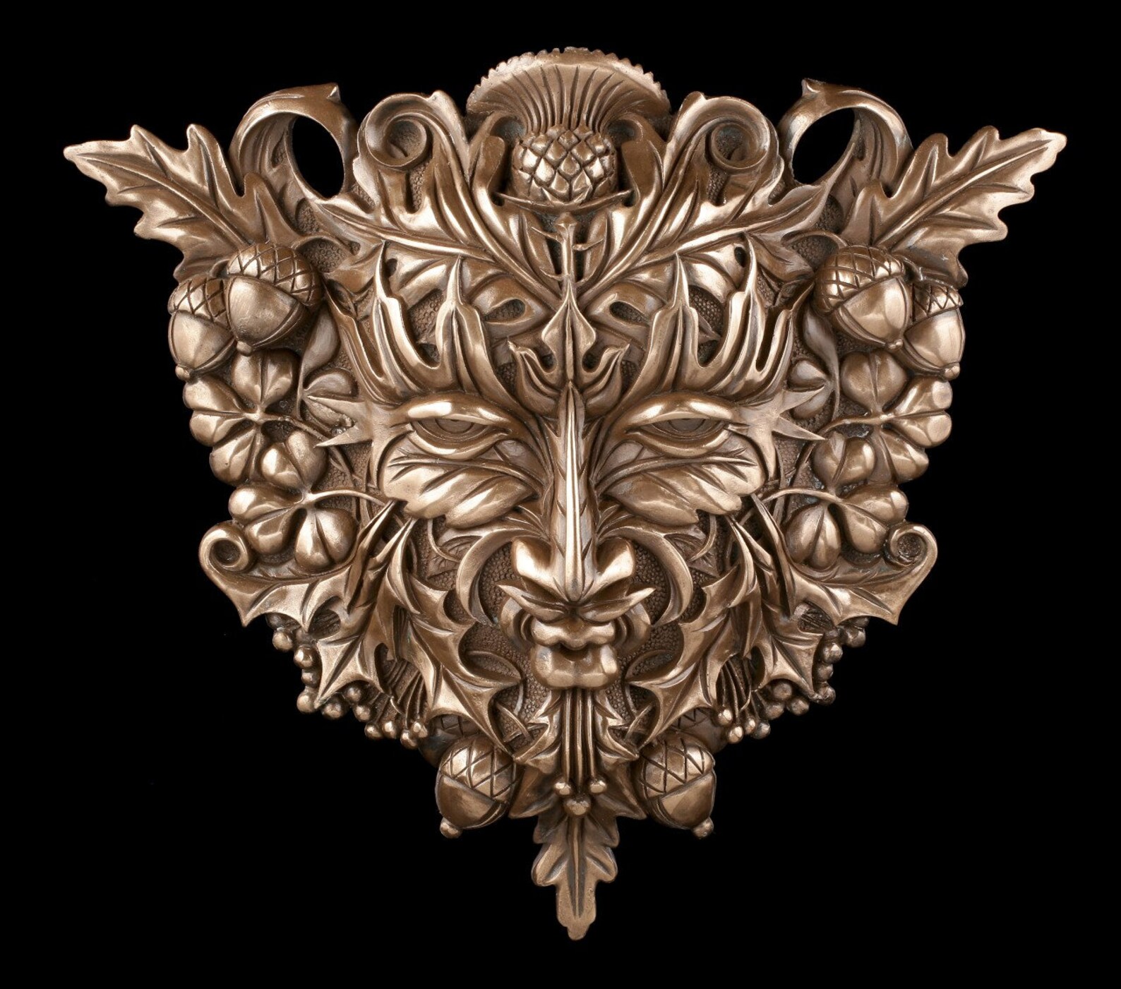 Bronze Greenman wall plaque green man pagan greenman wall Etsy