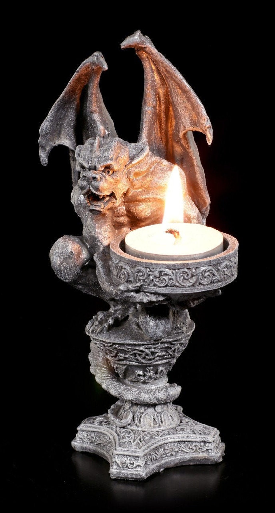 The Gargoyle Candle Holder Tabletop gargoyle halloween Etsy