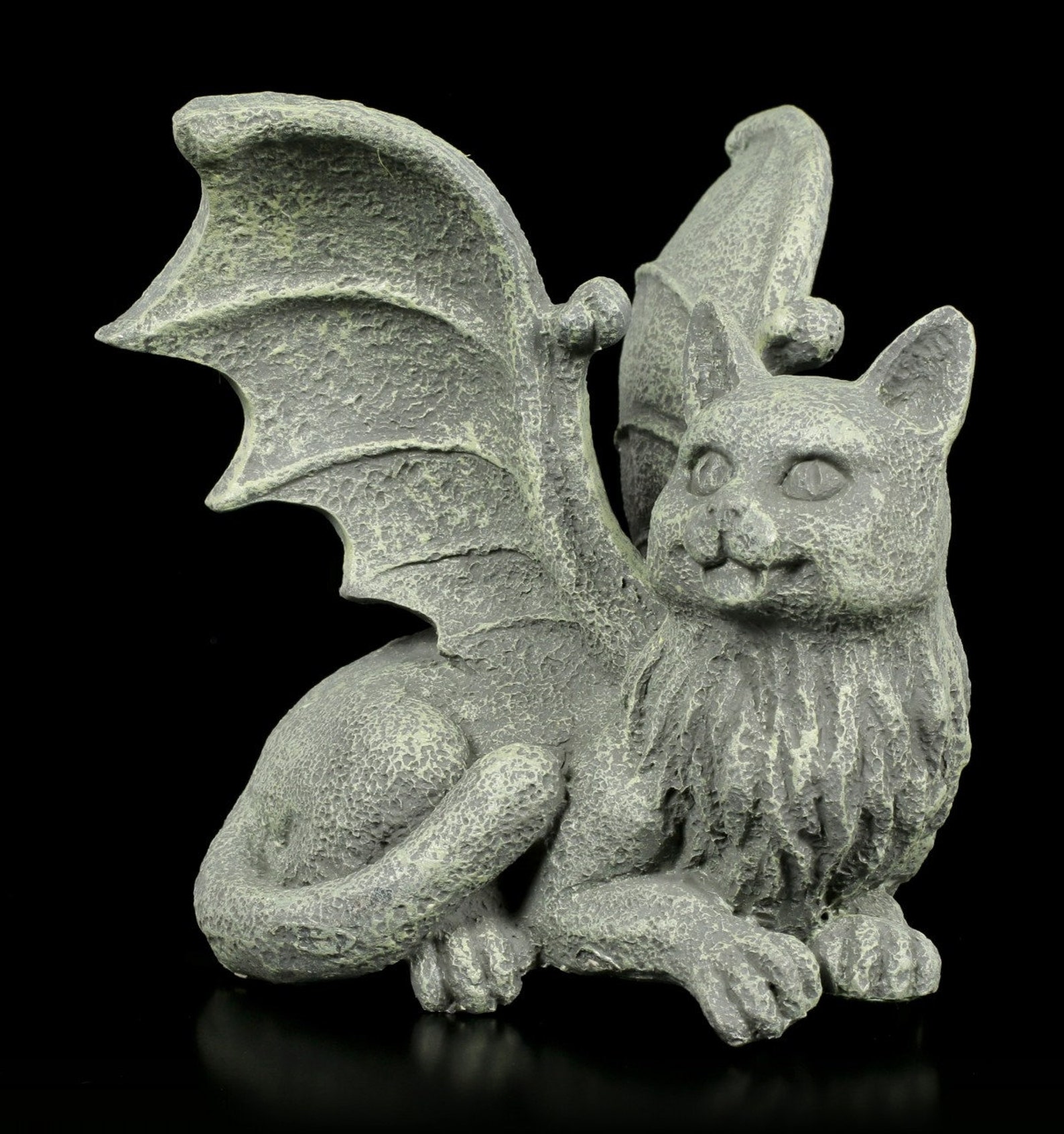 winged cat gargoyle statue