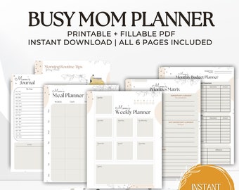 Planer für geschäftige Mutter, Planer für arbeitende Mutter, druckbarer Planer, bester Planer für Mutter, ultimativer Mutterplaner, Heimorganisationsplaner für Mütter