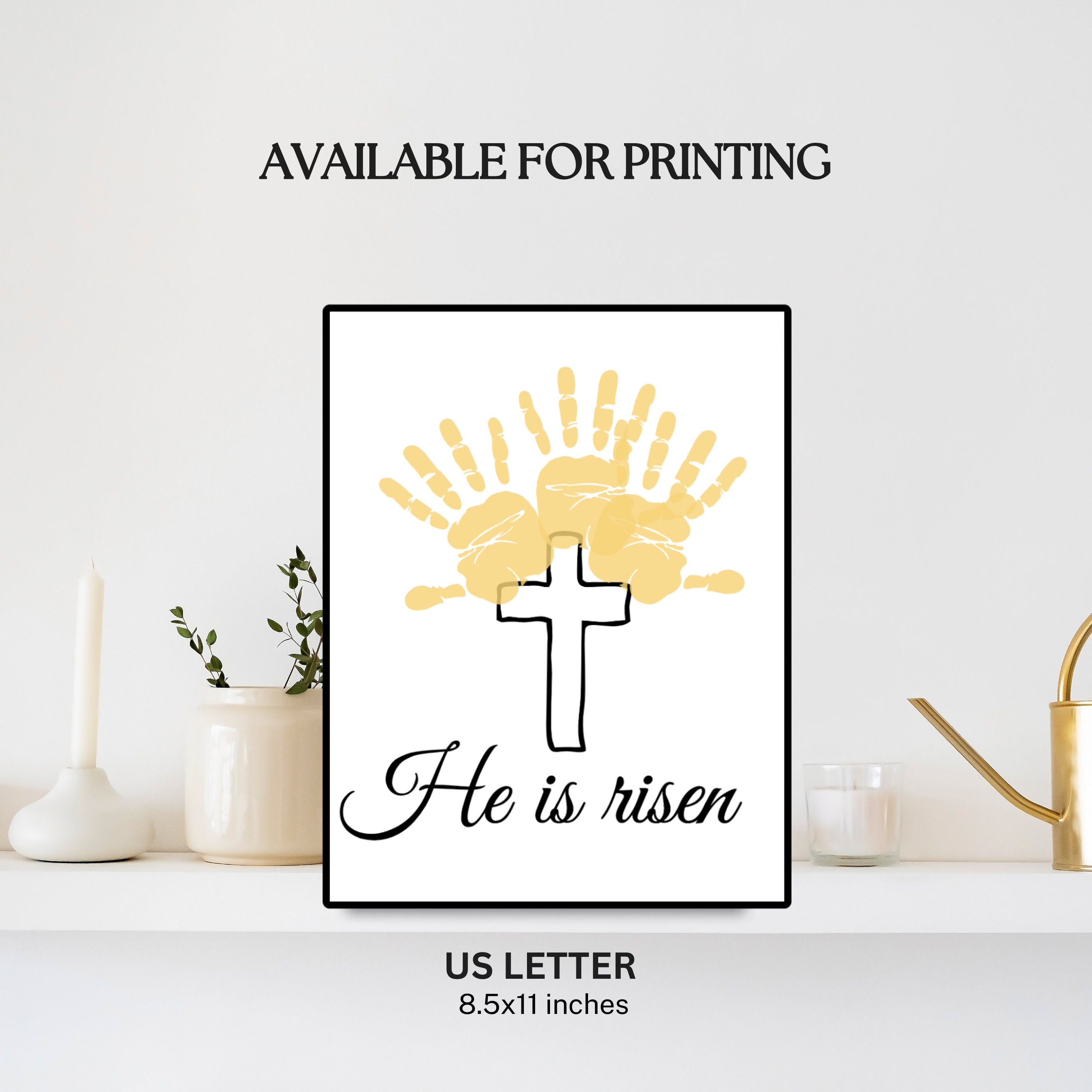 Easter Handprint Art, Handprint Art Craft, Easter Keepsake, Easter Card, Handprint Printable ...