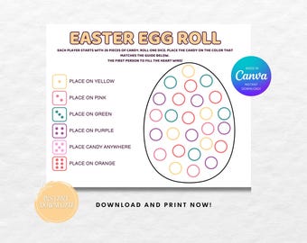 Roll an Easter Egg Game | Printable Easter Roll a Dice Game | Classroom ...
