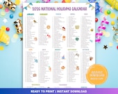 National Days 2026 Printable Calendar, Silly Holidays & Fun Days, Social Media Ideas, 365 Days to Celebrate, Content planner