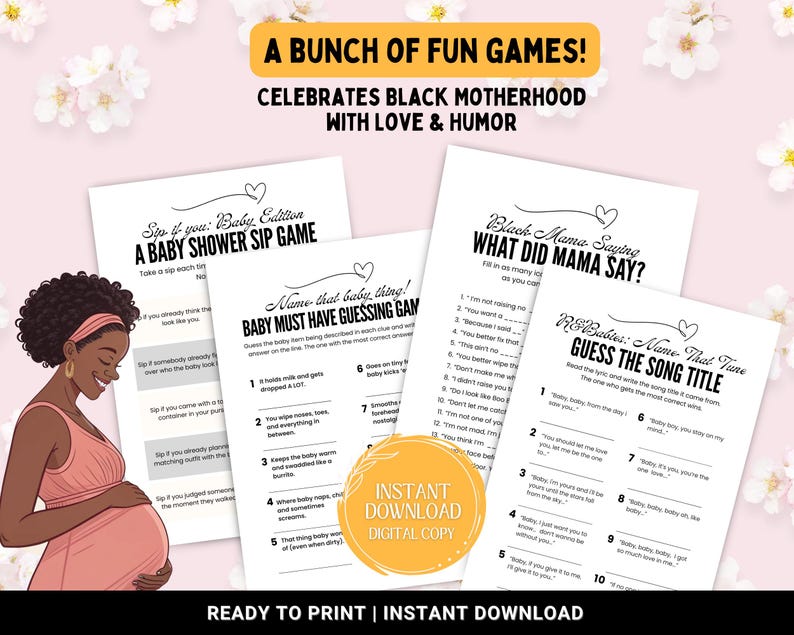 Black Baby Shower Games, Black Mama Sayings, Minimalist African